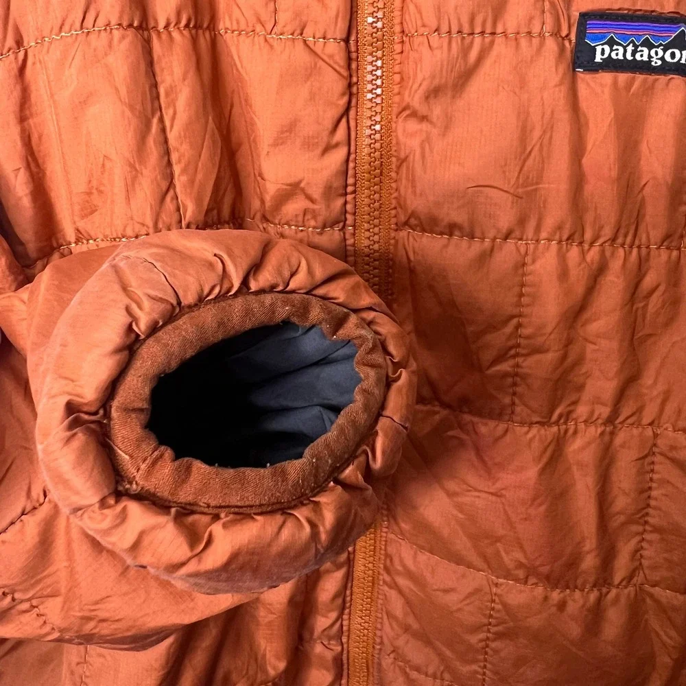Patagonia Kids Nano Puff Insulated Puffer Jacket Burnt Orange Full Zip